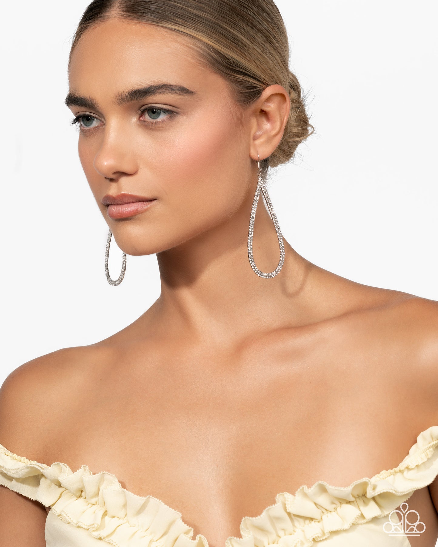 Traditional Twinkle - White Earring