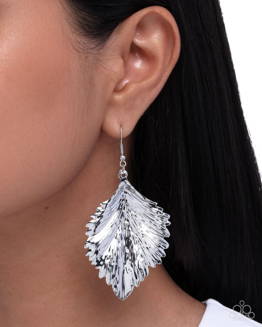 Feathered Flair - Silver Earring