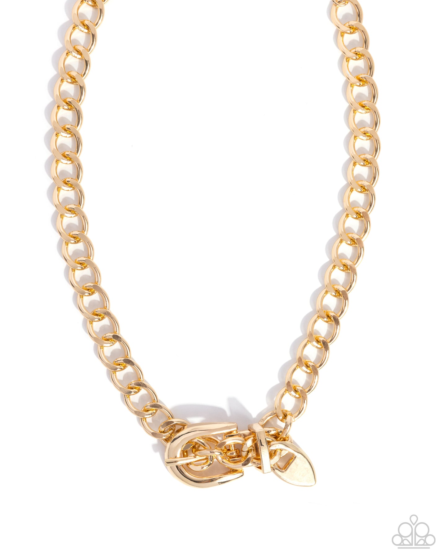 Bold Buckle - Gold Necklace