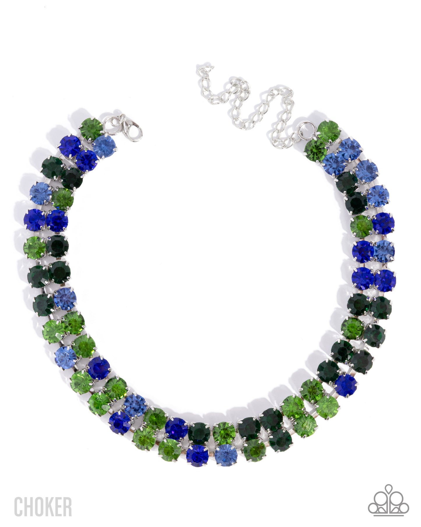 Colorful Charm - Green Choker Necklace