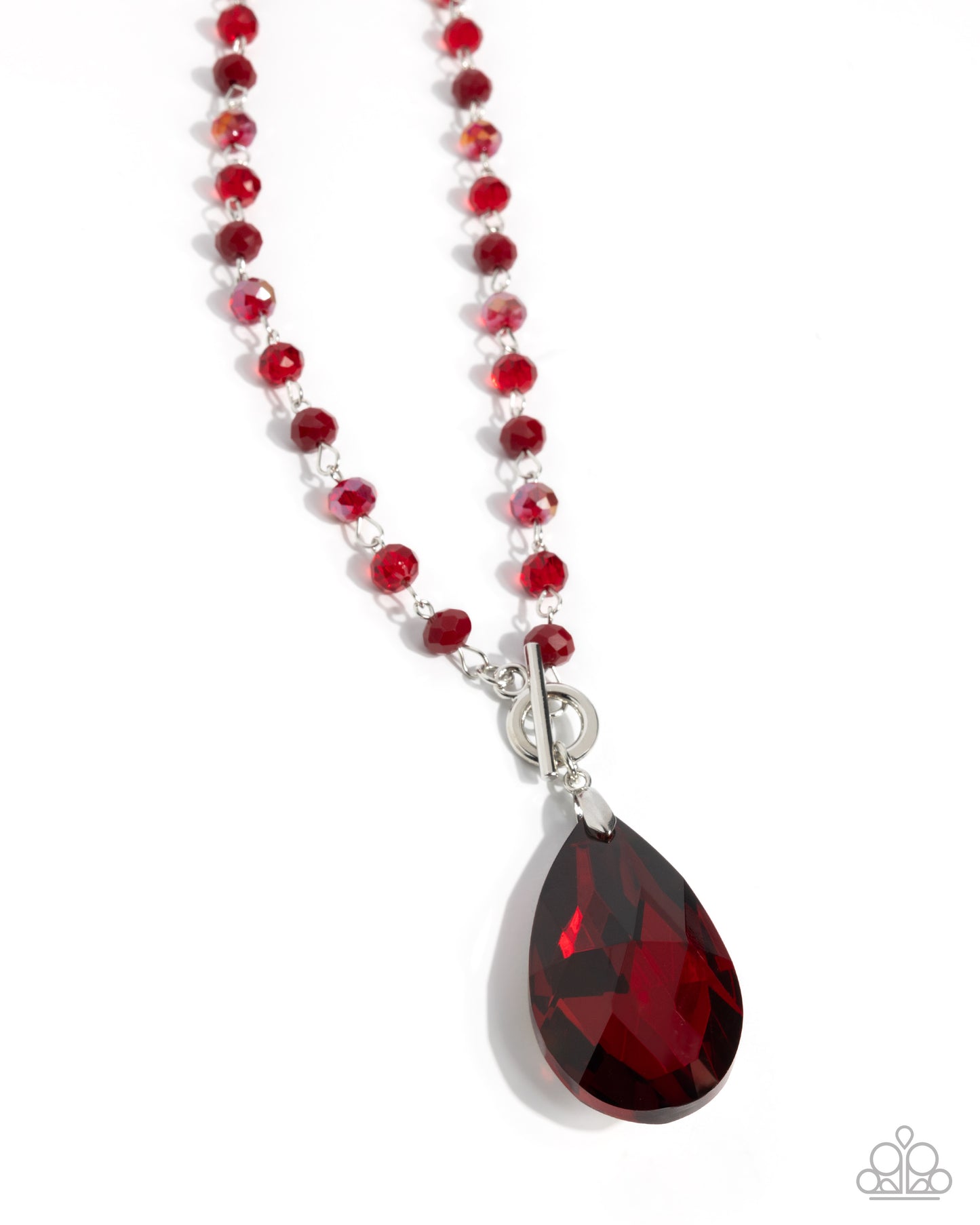 Teardrop Tale - Red Necklace