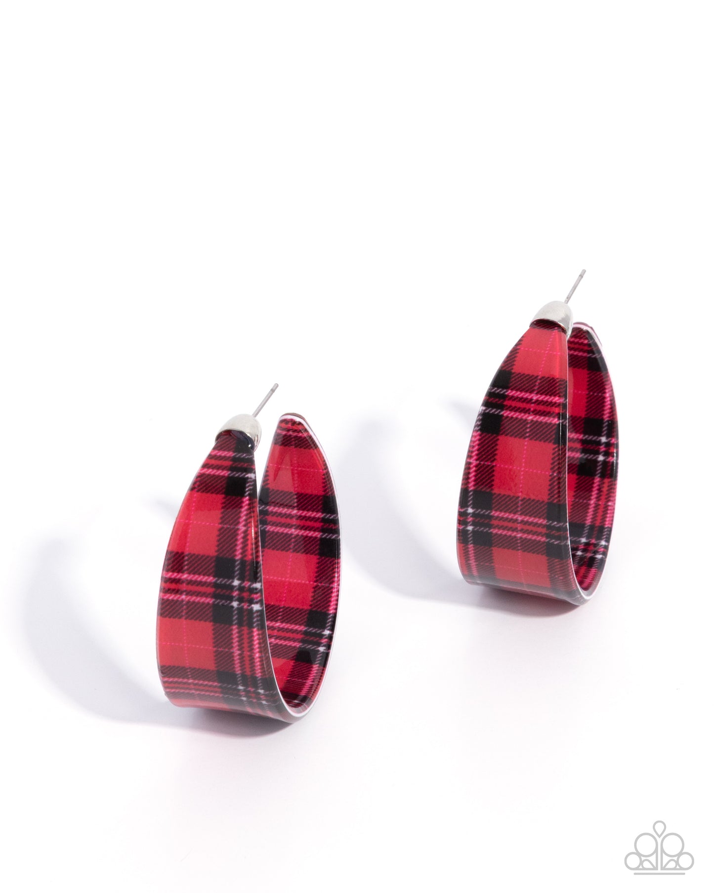 Fabulous Flannel - Red Earring