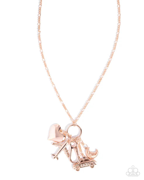 World Tour - Rose Gold Lanyard Necklace