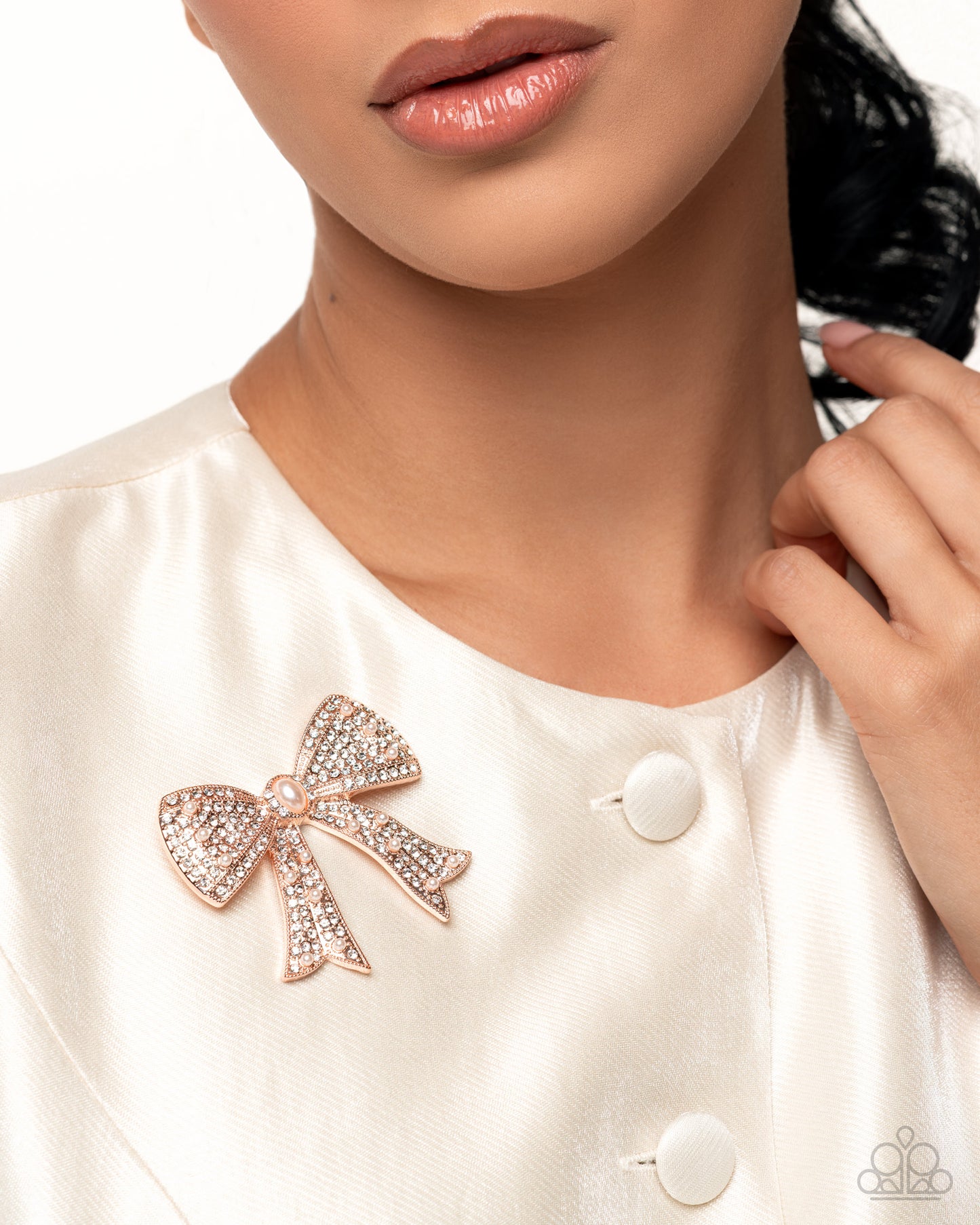 Bow Bravado - Rose Gold Brooch