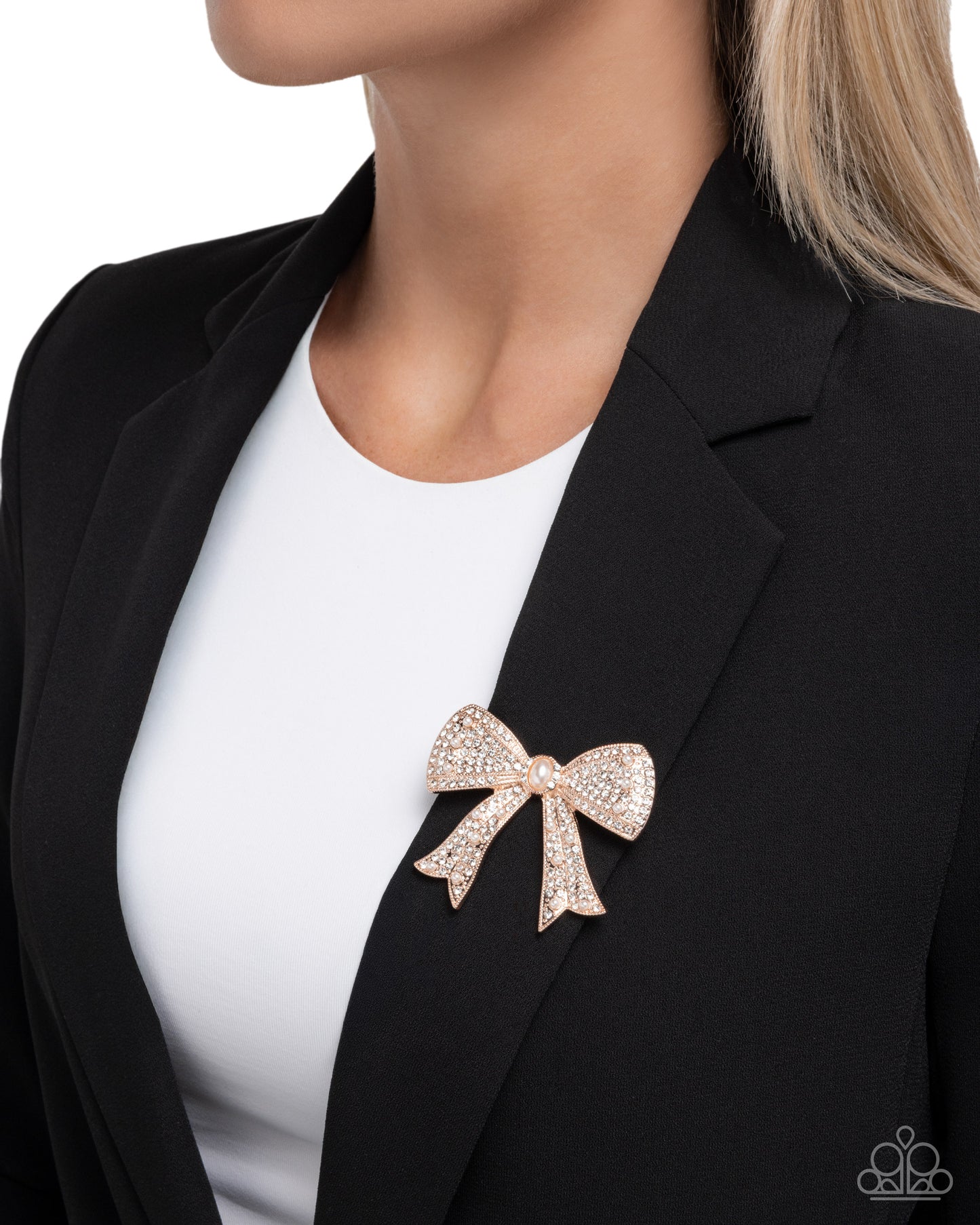 Bow Bravado - Rose Gold Brooch