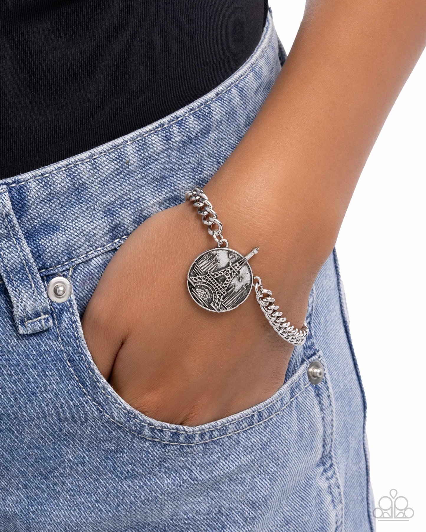Eiffel Tower Effect - Silver Bracelet