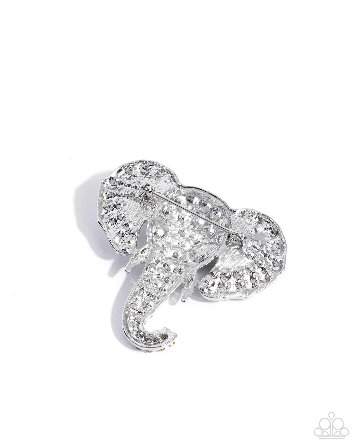 Elephant Empathy - White Brooch