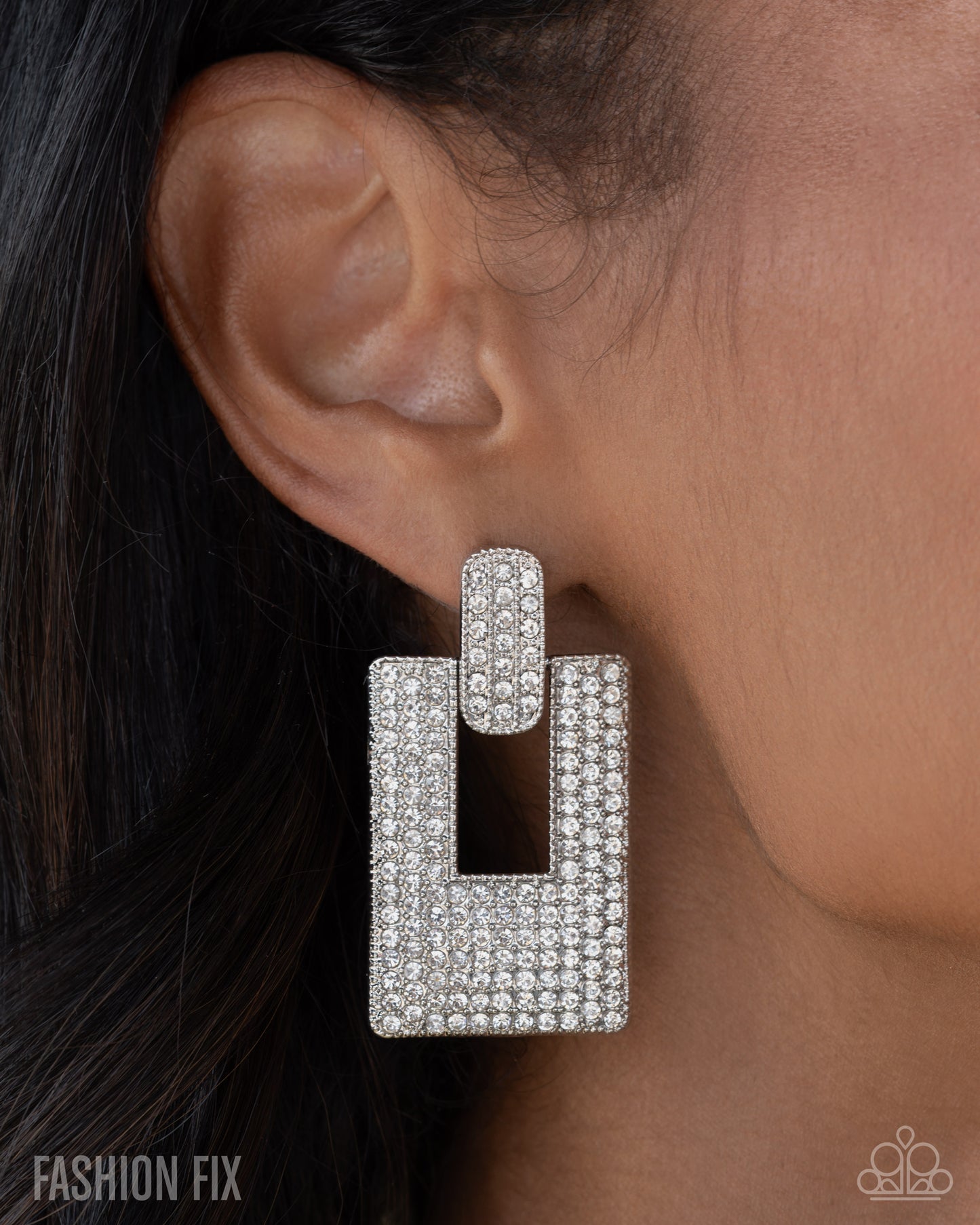 Sophisticated Stage - White Earring
