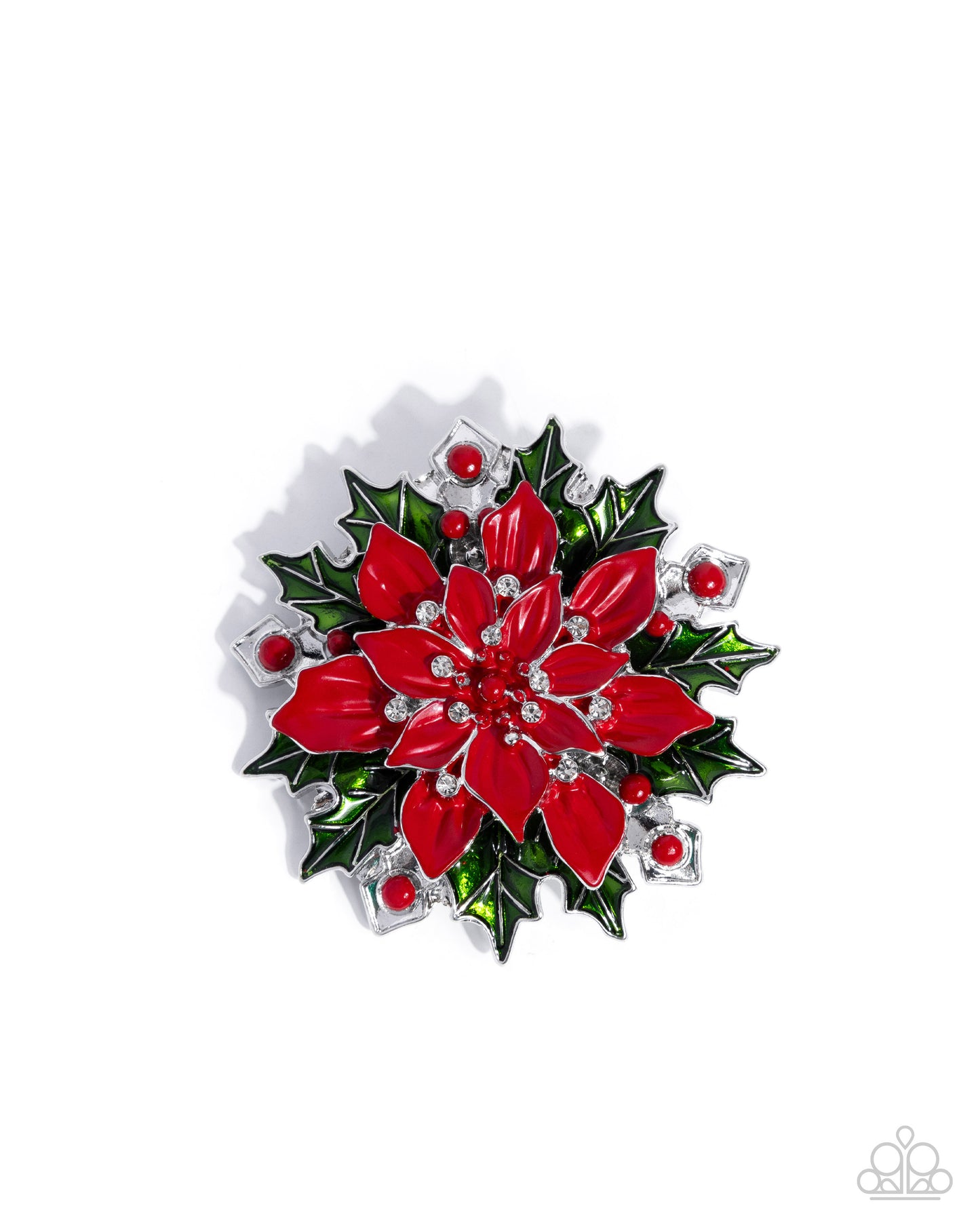 Popular Poinsettia - Red Brooch