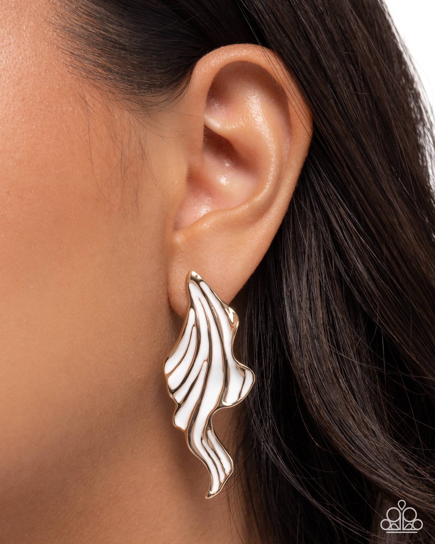 Fluid Fashion - White Earring