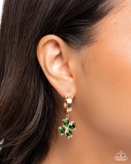 Lavish Luck - Green Earring