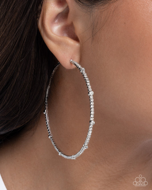 Sensational Squares - White Earring