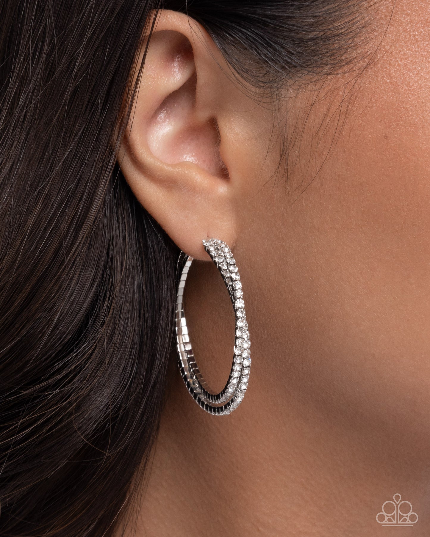 Shopping for Sparkle - White Earring