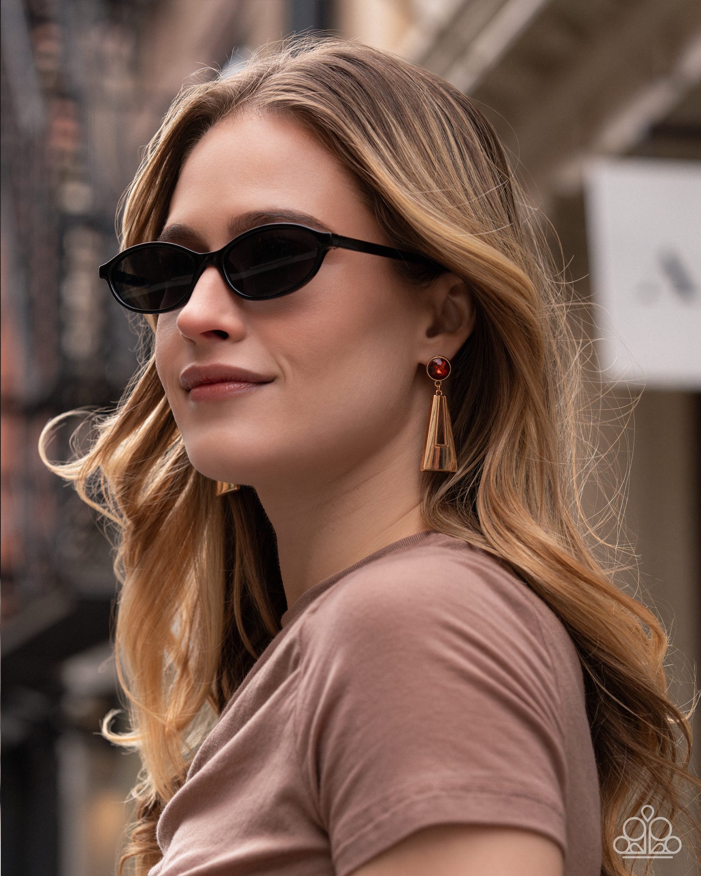 Sophisticated Sway - Brown Earring