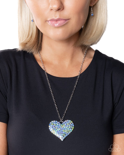 Huge Heart - Blue Necklace