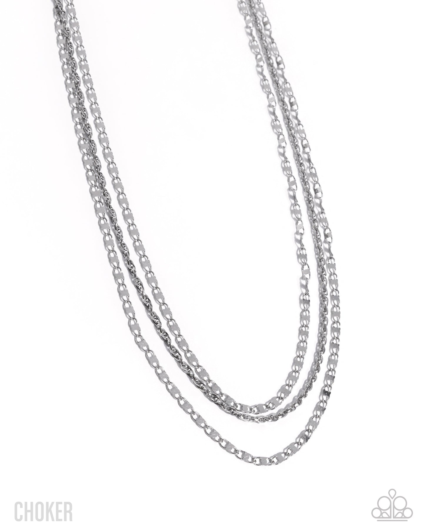 Layered Legend - Silver Necklace