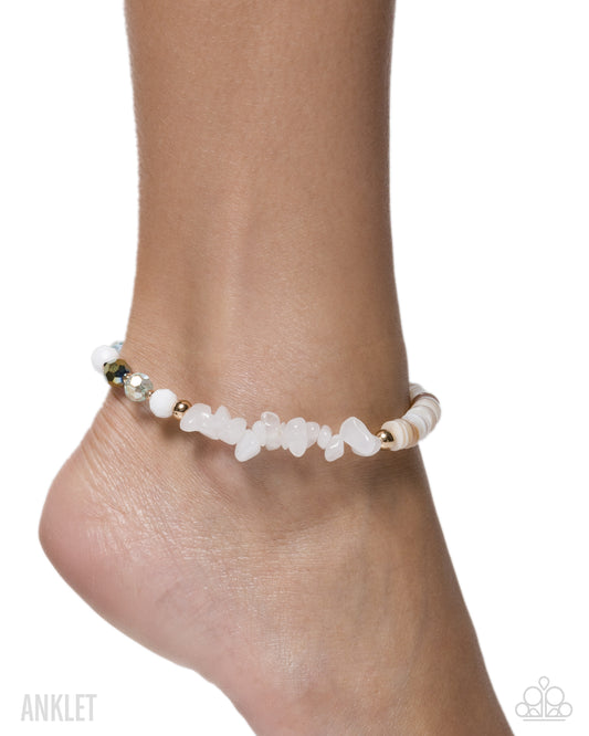 Serious Shells - White Anklet
