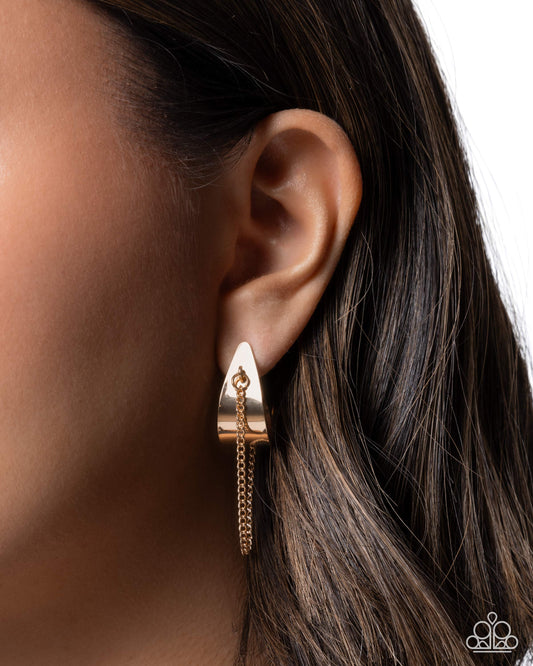 Dripping In Delight - Gold Earring