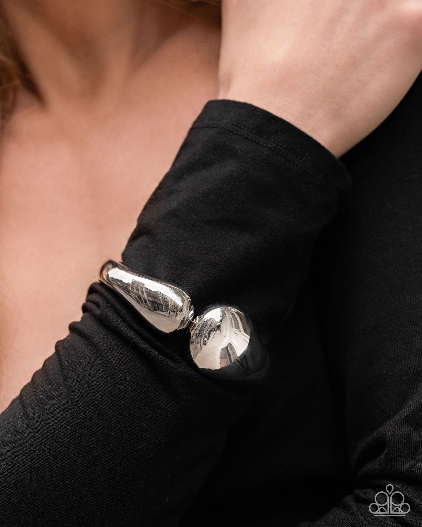 Stunning Sculpture - Silver Bracelet