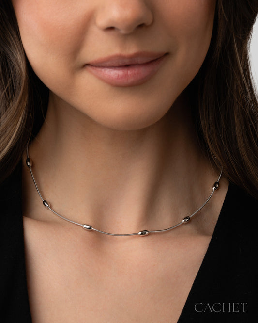 Exceptionnelle - Rhodium Necklace