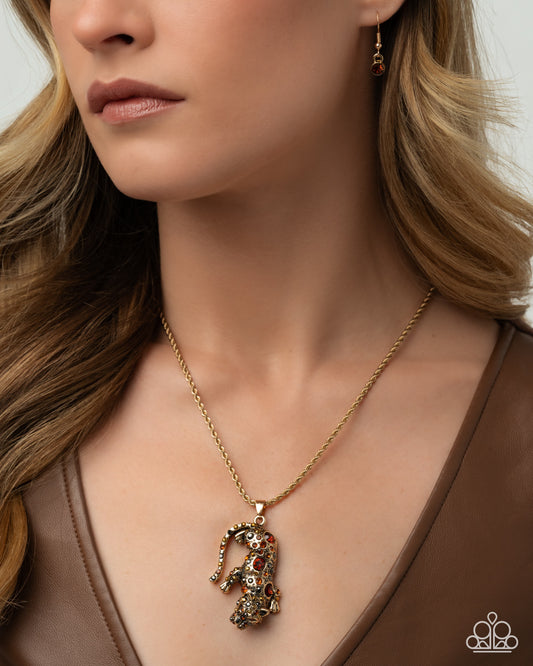 Ferocious Feline - Gold Necklace