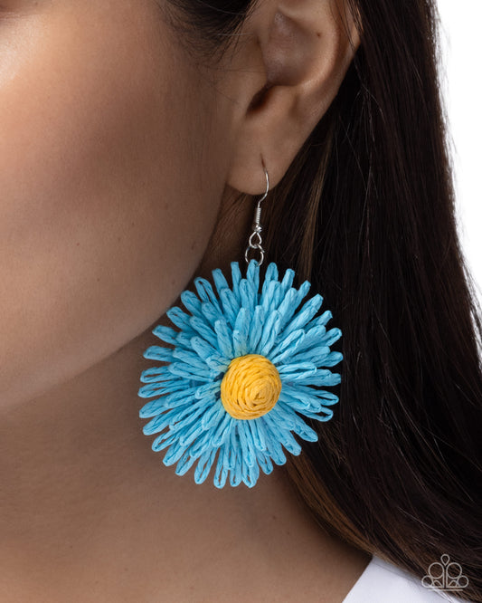 Sunflower Sonata - Blue Earring