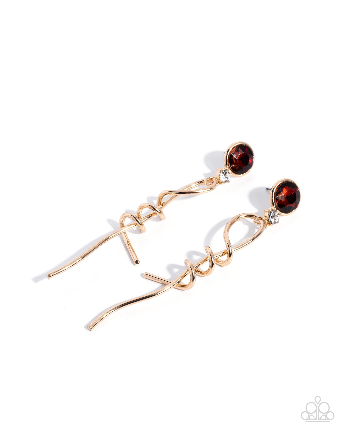 Pretty Pirouette - Brown Earring