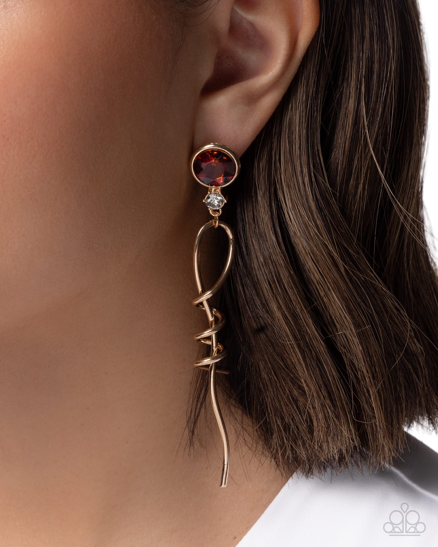 Pretty Pirouette - Brown Earring