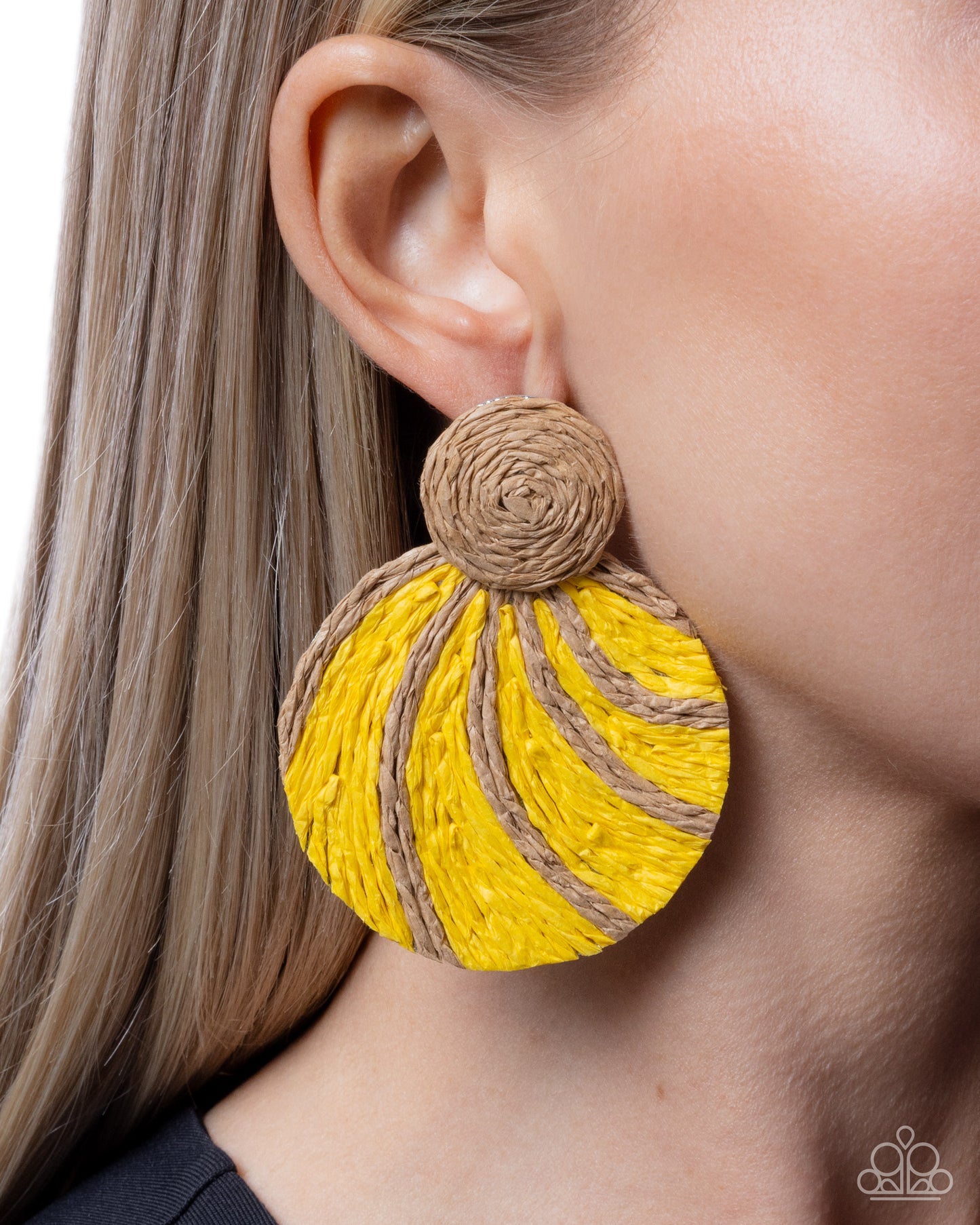 Woven Waltz - Yellow Earring