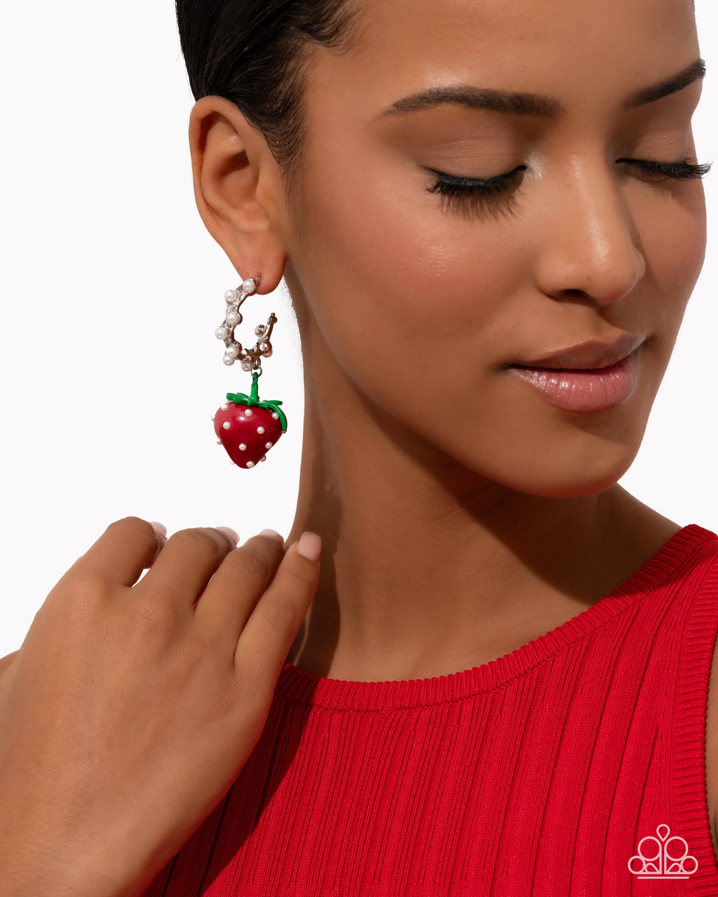 Strawberry Picnic - Red Earring