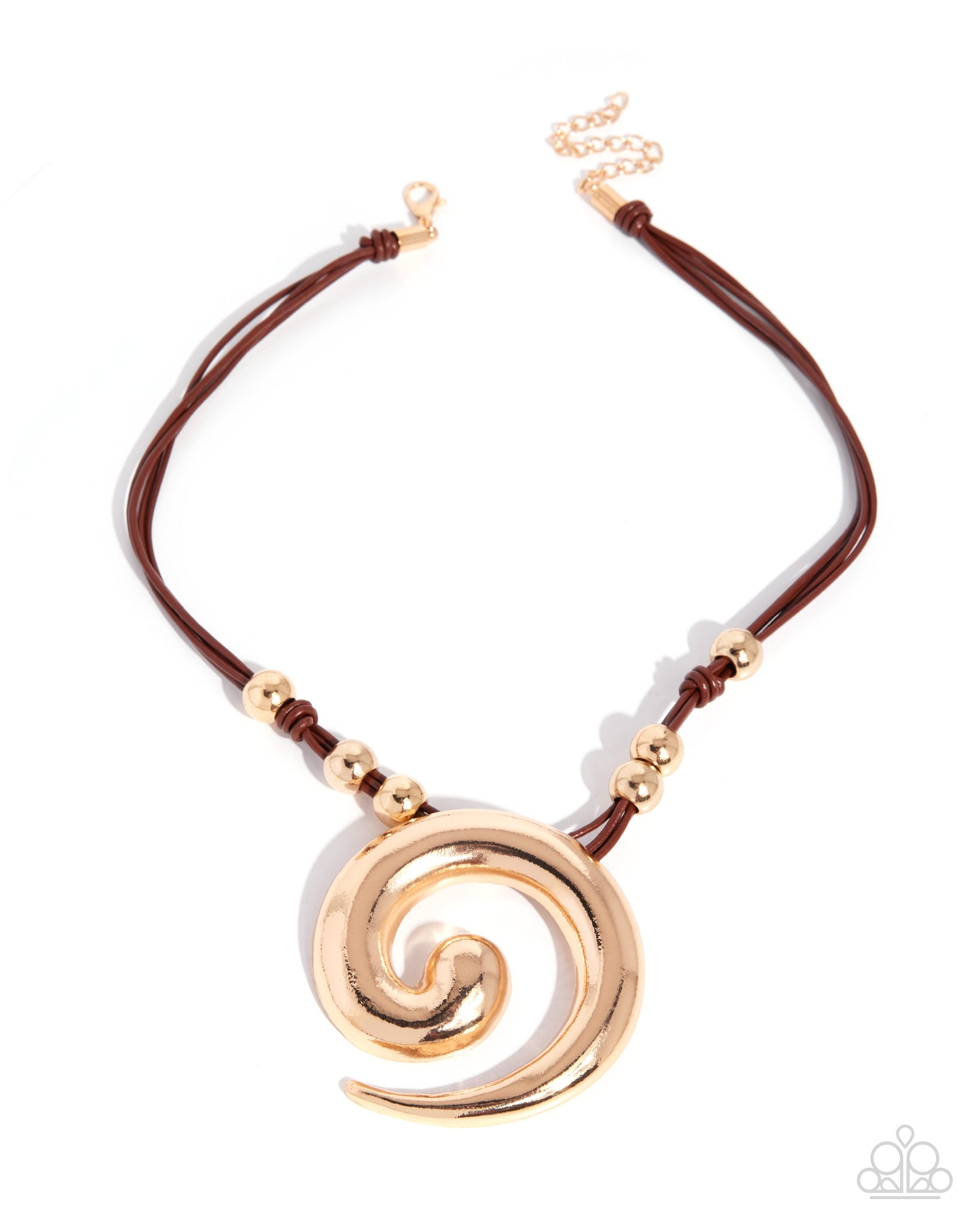Sincere Spiral - Brown Necklace