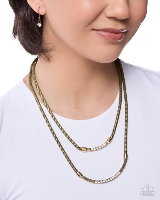Radiant Ratio - Brass Necklace