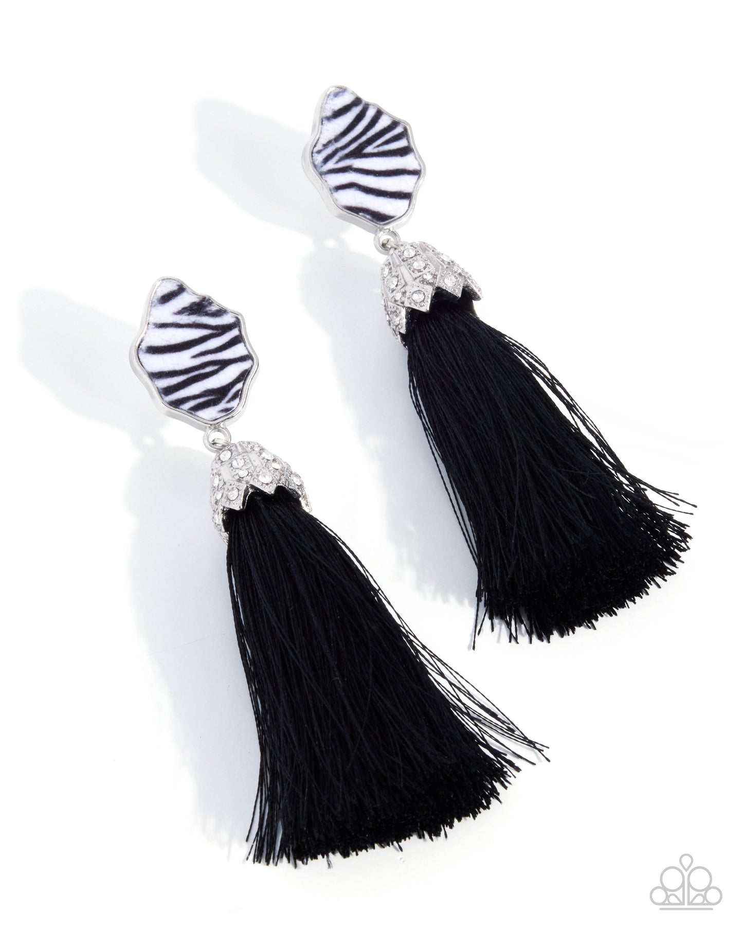 Iconic Zebra - Black Earring