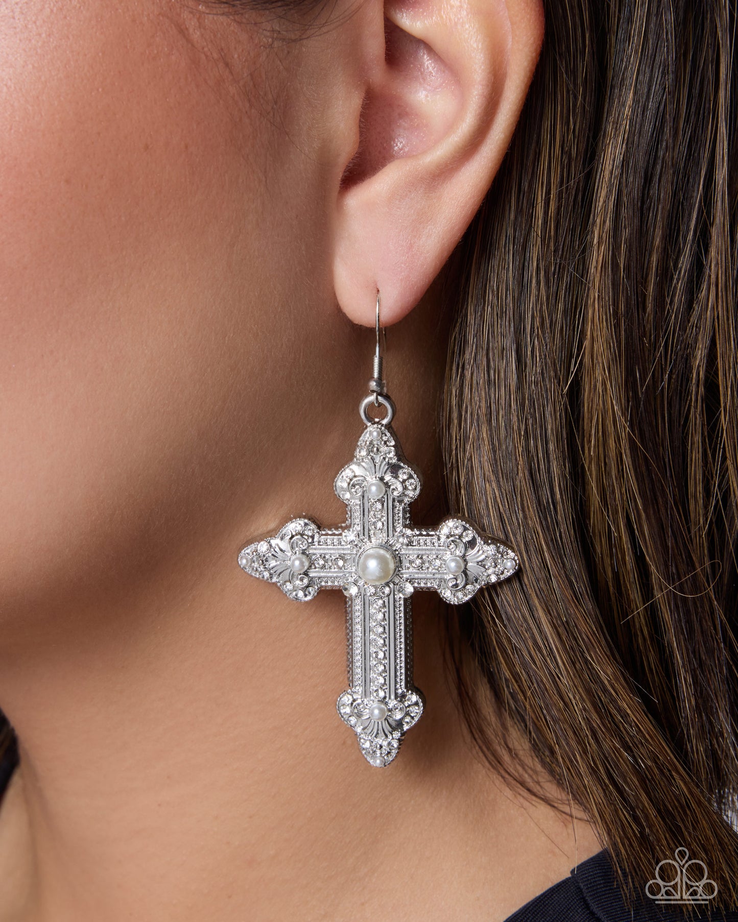 Celestial Certainty - White Earring