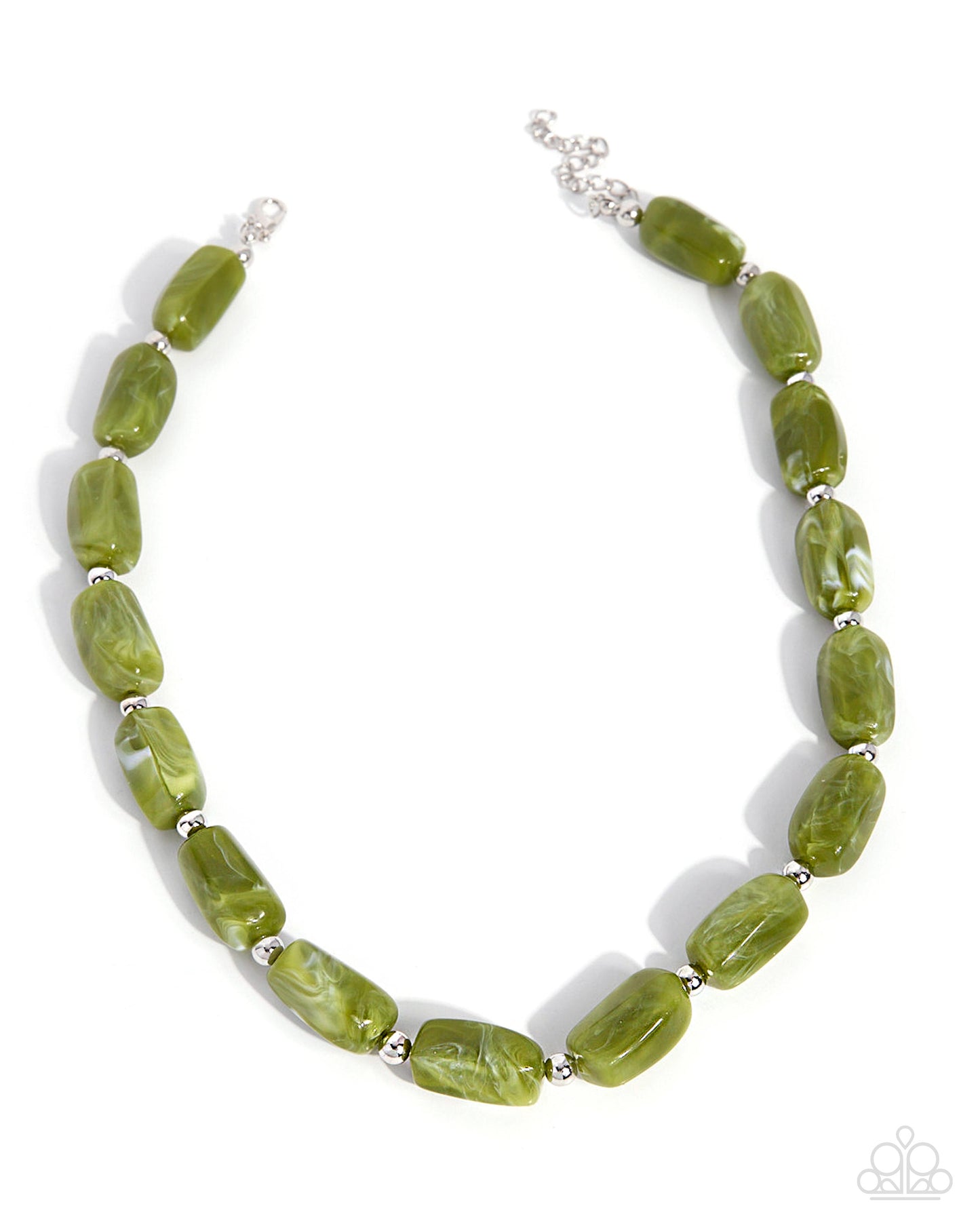 Colorfully Clear - Green Necklace