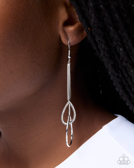 Teardrop Teacher - White Earring