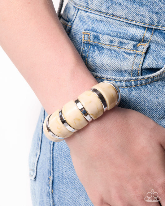 Transparent Tenacity - White Bracelet