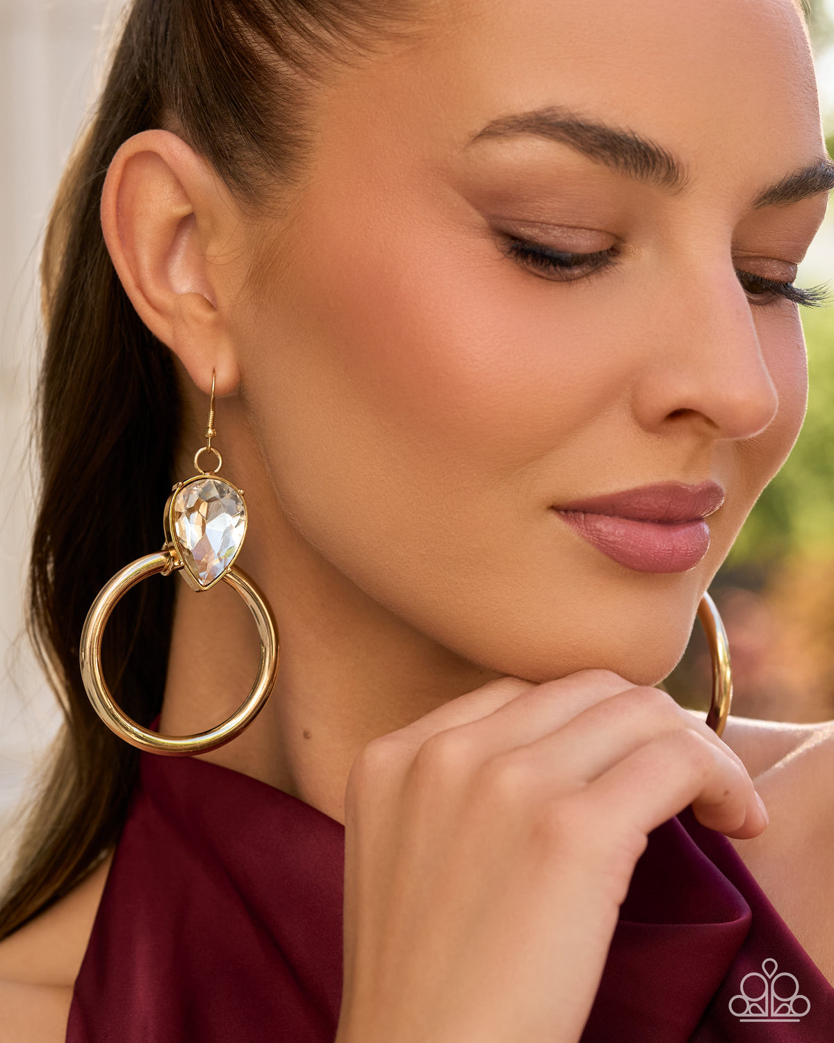 Enjoyable Elegance - White Earring