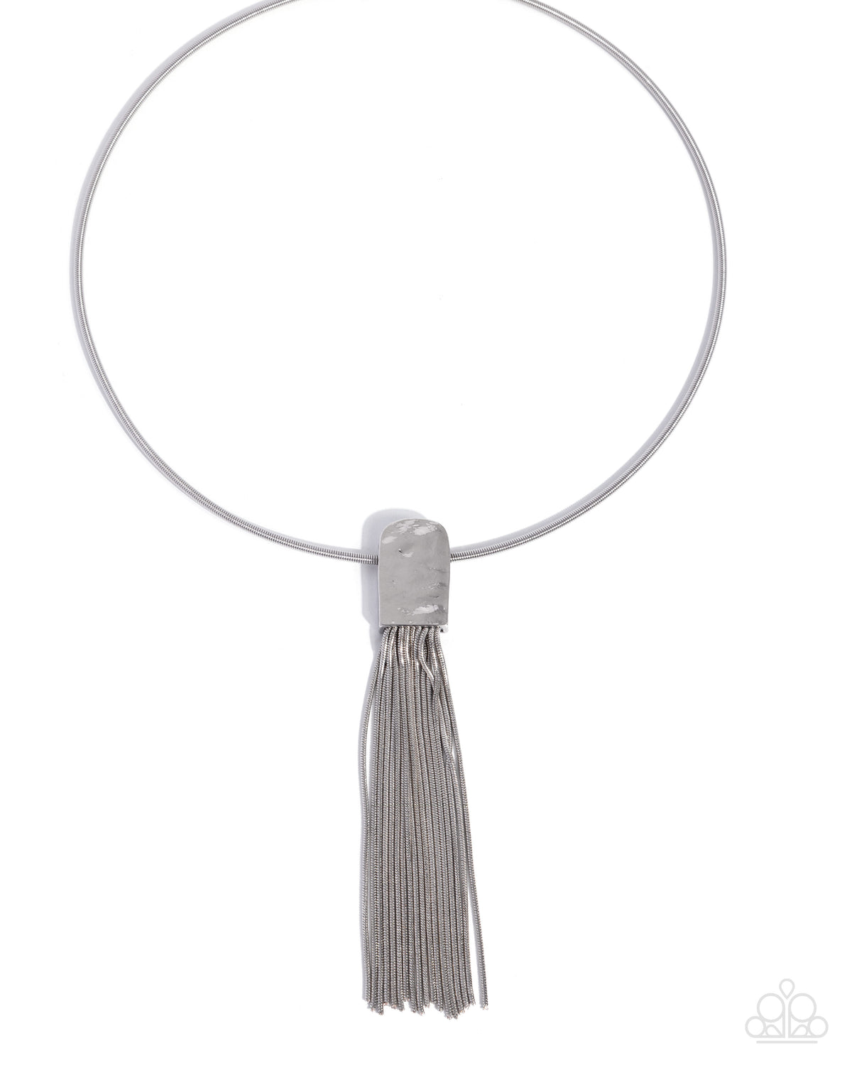 Tassel Tremolo - Silver Necklace