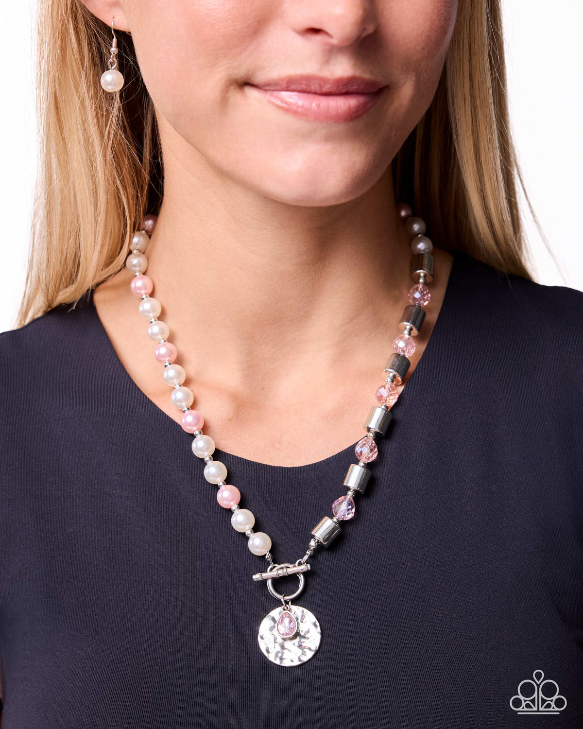 Dramatic Disbelief - Pink Necklace