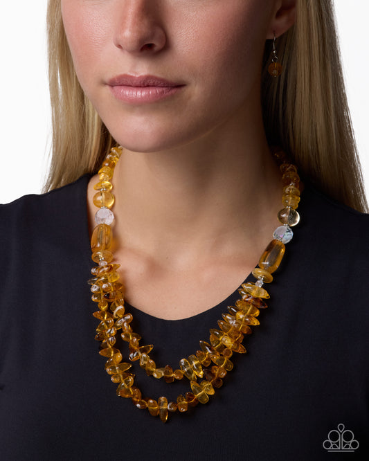 Serene Scale - Yellow Necklace