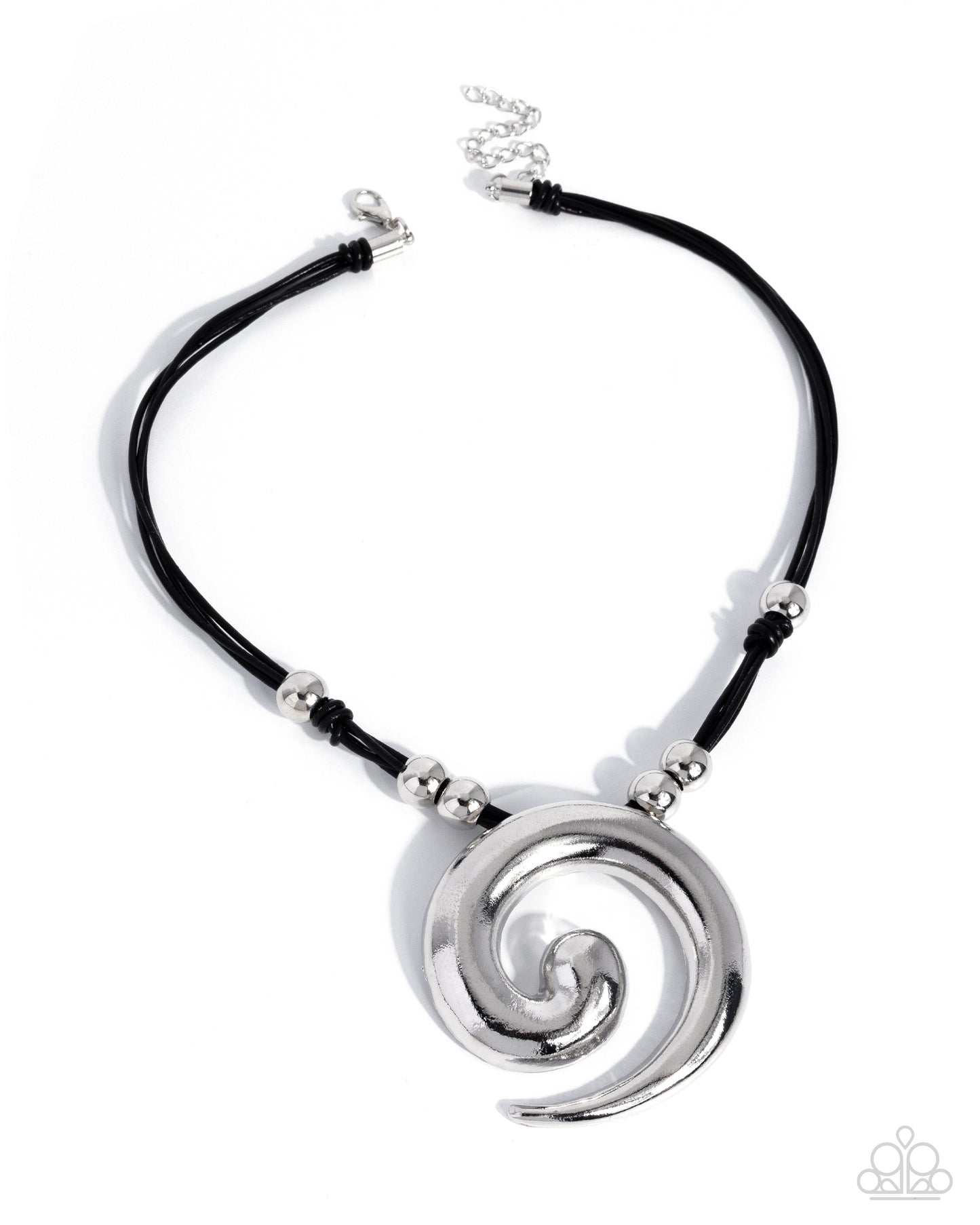 Sincere Spiral - Black Necklace