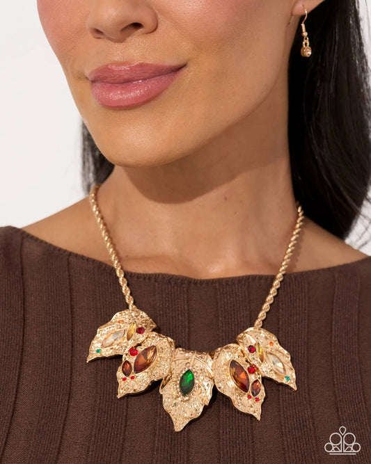 Autumnal Riot - Gold Necklace
