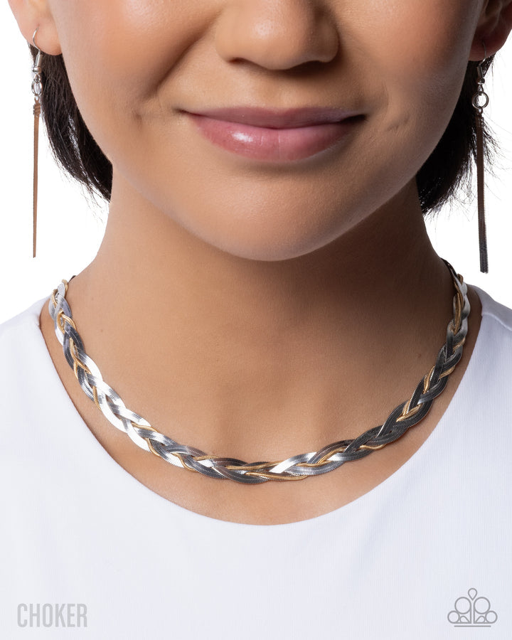 Braided Boundary - Multi Choker Necklace