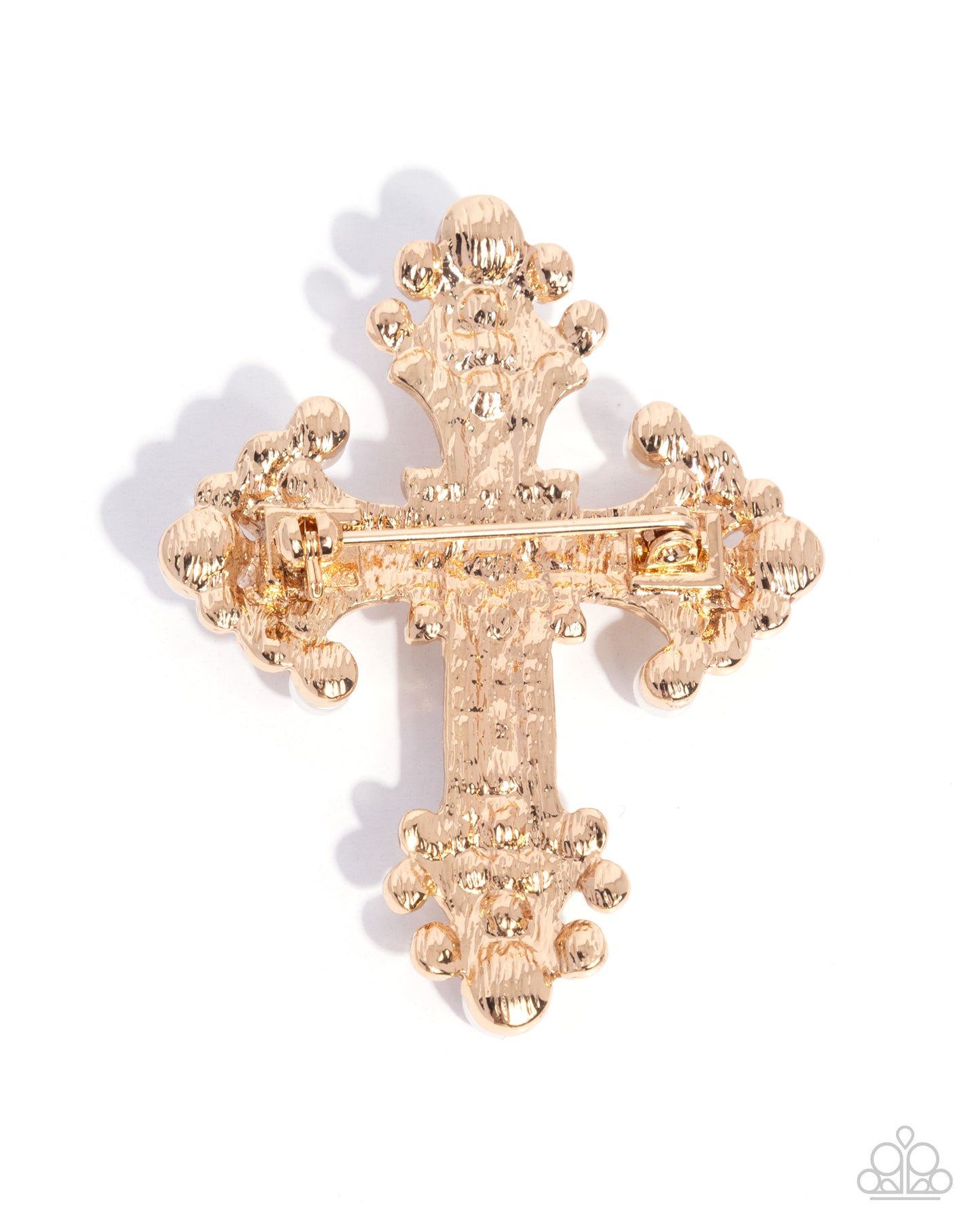 Candescent Cross - Gold Brooch