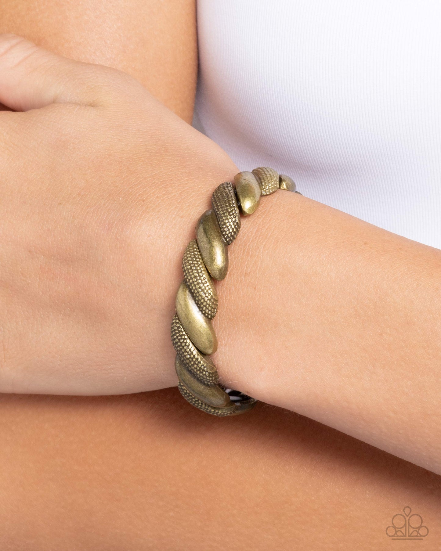 Captivating Curls - Brass Bracelet