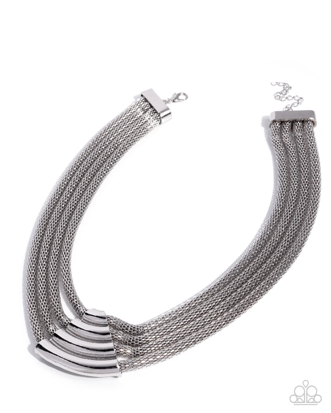 Get the MESH-age - Silver Necklace