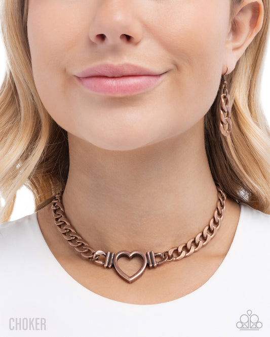 Heartfelt Hunch - Copper Necklace
