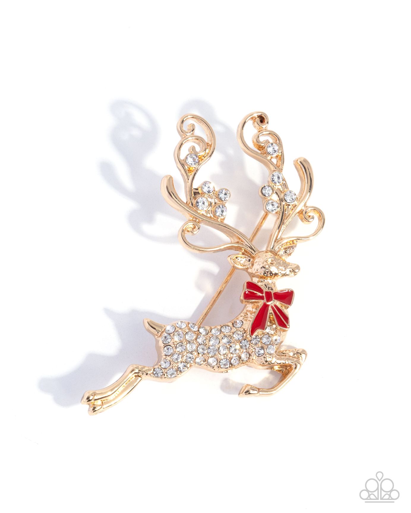 Reindeer Games - Gold Brooch