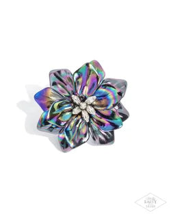 Platonic Petals - Black Ring